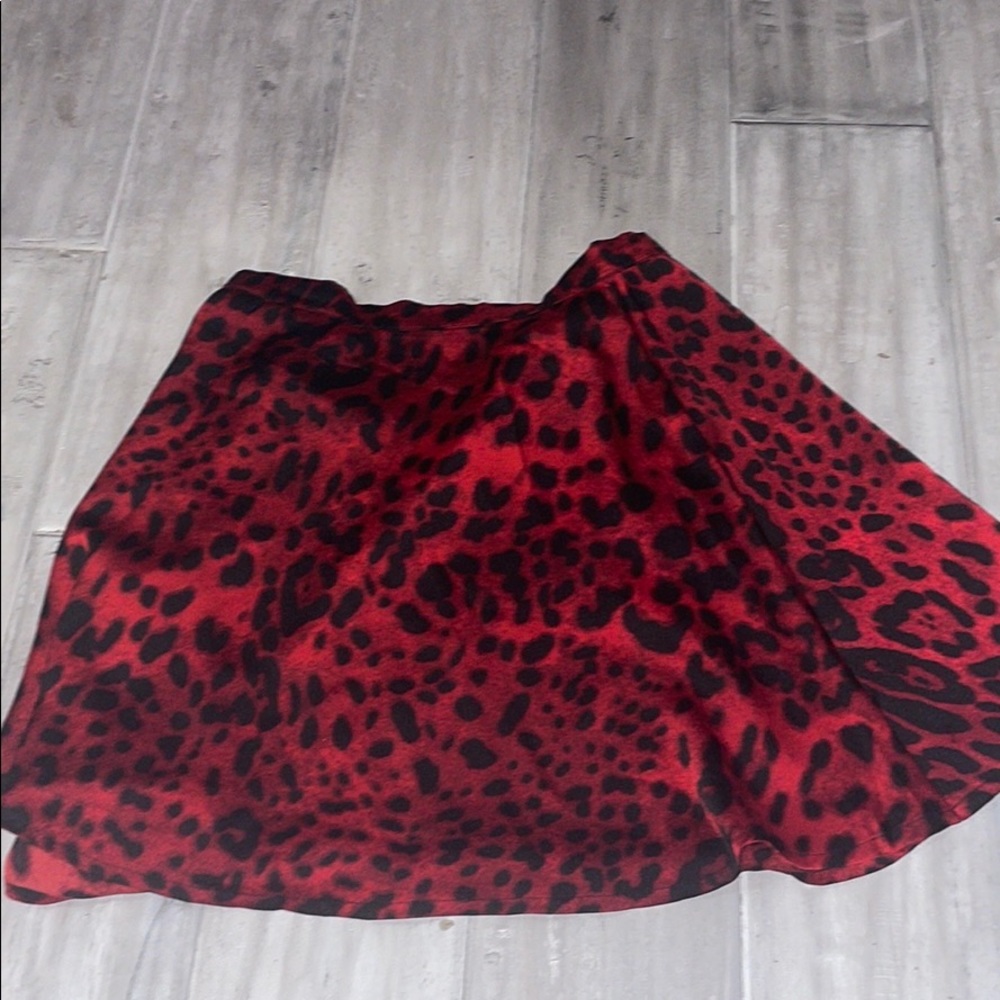 COPY - Princess polly red leopard skirt!